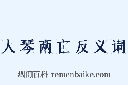 人琴两亡反义词是什么意思的图片